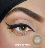 UYAAI -BIOESSENCE - 1 PAIR KOREAN LENSES COLOURED LENSES - HALO BROWN