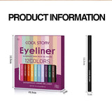 COOL STORY Glossy Eyeliner Gel Pencil Waterproof Smudge-proof Glitter 12 Color Matte