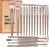 Maange 18 Pcs Professional Makeup Brushes-Grey