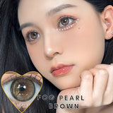 UYAAI -BIO-ESSENCE - 1 PAIR KOREAN LENSES COLOURED LENSES - FOG PEARL BROWN