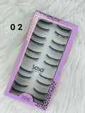 SASA 3D 5 pair eyelashes-FREE GLUE -
