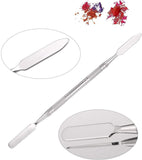 Makeup Mixing Palette with holes Spatula,Professional Makeup Palette Stainless Steel