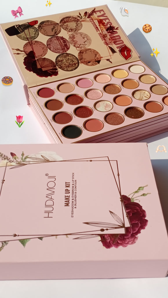 Hudamoji multi colour complete makeup book