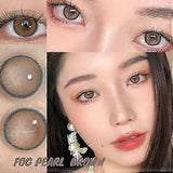 UYAAI -BIO-ESSENCE - 1 PAIR KOREAN LENSES COLOURED LENSES - FOG PEARL BROWN