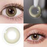 UYAAI -BIOESSENCE - 1 PAIR KOREAN LENSES COLOURED LENSES - HALO BROWN