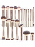 MAANGE 20 Pcs Makeup Brushes with Gift Box ,GOLD