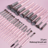 Makeup Brushes, 25pcs Makeup Brush Set Premium : PINK