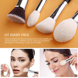 BEILI Makeup Brushes 15pcs face and eyes Professional Premium Synthetic Goat Hair Brushes
