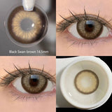 Bio-Essence - 1 Pair Korean Lenses Colored Contact Lenses - Black Swan Brown