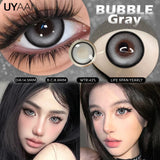 UYAAI -BIO-ESSENCE - 1 Pair Korean Lenses Coloured Lenses -BUBBLE GREY