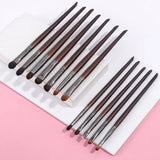OVW - 12 Pcs Original Goat Hair Brushes with pouch.