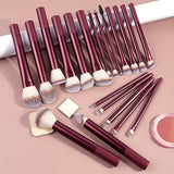 MAANGE -20 pcs professional makeup brushes- BURGUNDY