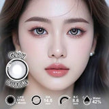 UYAAI -BIO-ESSENCE - 1 Pair Korean Lenses Coloured Lenses -BUBBLE GREY