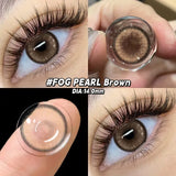 UYAAI -BIO-ESSENCE - 1 PAIR KOREAN LENSES COLOURED LENSES - FOG PEARL BROWN