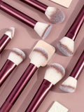 MAANGE -20 pcs professional makeup brushes- BURGUNDY