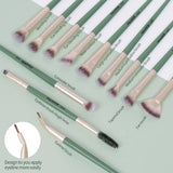 Maange 18 pcs face and Eyes professional brush set : GREEN