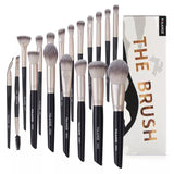 MAANGE -Black 18 Pcs Makeup Brushes Set  : WHITE BOX