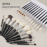 MAANGE - 25pcs Premium Professional Makeup Brushes - BLACK