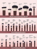 MAANGE -30 pcs professional brushes set - BURGUNDY