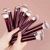 MAANGE -20 pcs professional makeup brushes- BURGUNDY