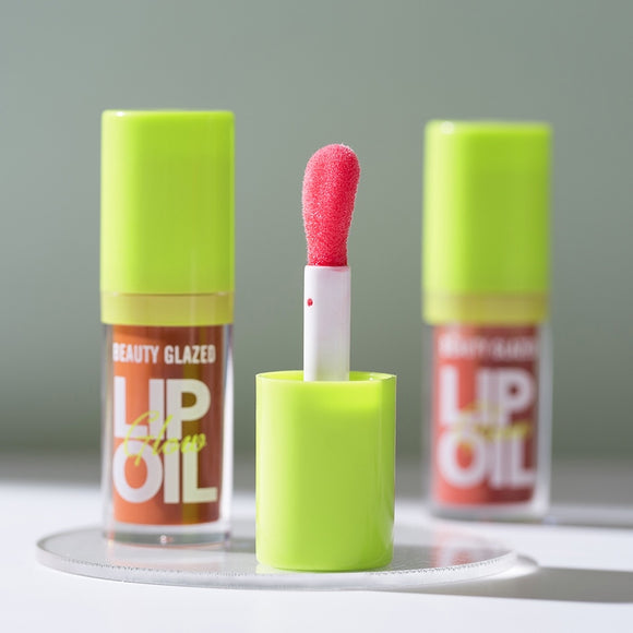 BEAUTY GLAZED Bright Lustrous Lip Oil Moisturizing Shine Plumping Lip Tint And Gloss.4g
