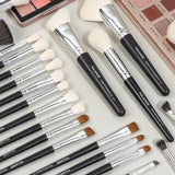 MAANGE - 25pcs Premium Professional Makeup Brushes - BLACK