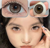 YIMEIXI 1 Pair New Eyes Contacts Lenses - CONDENSED MILK TEA