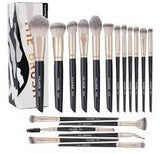 MAANGE -Black 18 Pcs Makeup Brushes Set  : WHITE BOX