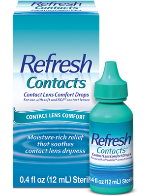 EXELLENT Refresh Contacts Eye Drops for all Contact Lens Wearers 30ml