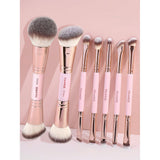 MAANGE - 7 pcs EYE AND FACE BRUSHES- PINK