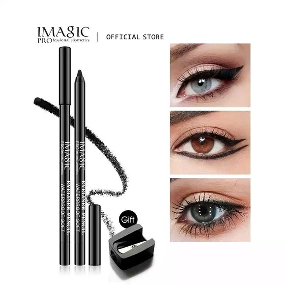 IMAGIC Professional- Kajol And Eyeliner Pencil With Free Sharpener - BLACK