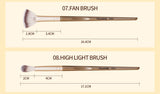 MAANGE Gold Professional 18 pcs brushes set