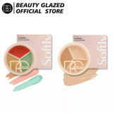 Beauty Glazed 3 Colors Concealer Contour Palette, Cream Concealer, Contour And Brighten POT