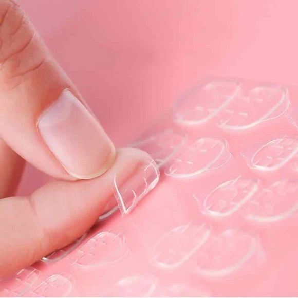 Clear Double Sided Adhesive Gel Tabs for Nails  5 Sheet pack