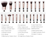 MAANGE 20Pcs BLACK Makeup Brushes Set Cosmetict Makeup Tools Women Beauty Foundation Blush Eyeshadow Brushes